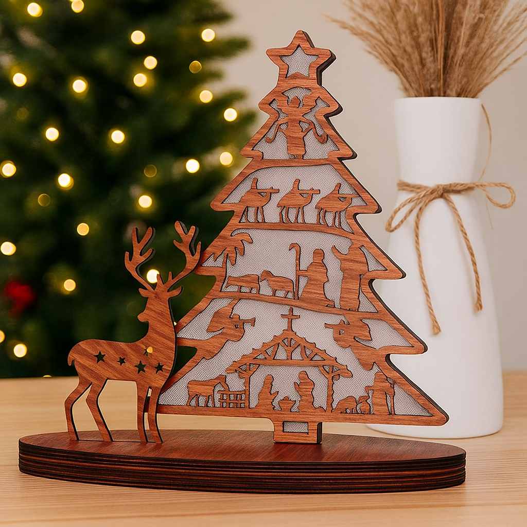 Simple Easter Tree, Nativity Scene Christmas Ornaments, Ornament With Light, Wear-Resistance Christmas Decor DCLAF24